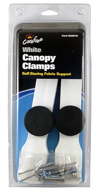 902801 – CAREFREE/CO. Awning Fabric Clamp, Black Package of 2 With Retail Packaging